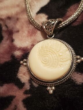 Sterling Silver Sun & Moon Pendant, 18" Necklace & Hoop Earring Bundle Set ♡